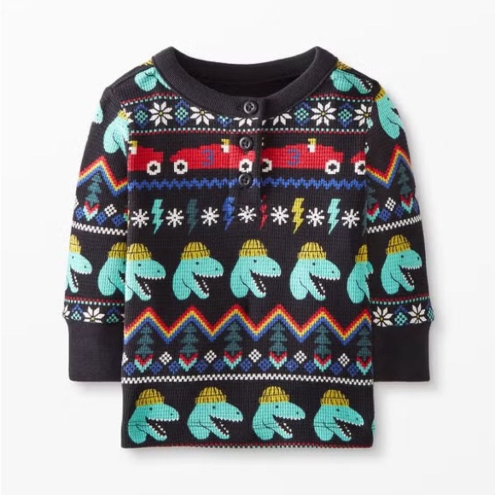 HANNA ANDERSSON | Dino Fair Isle Henley Top